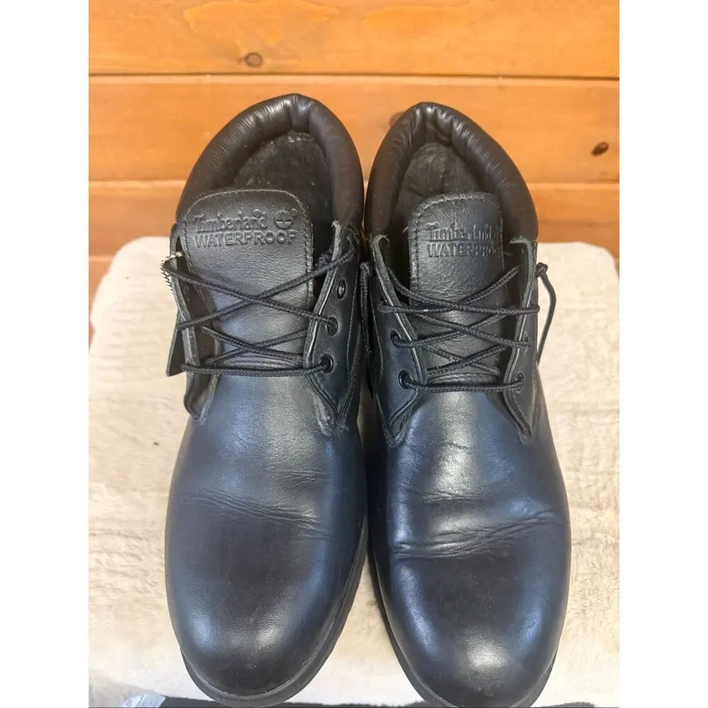 Timberland Men's 1973 Newman Waterproof Chukka Boots black leather Sz 10.5